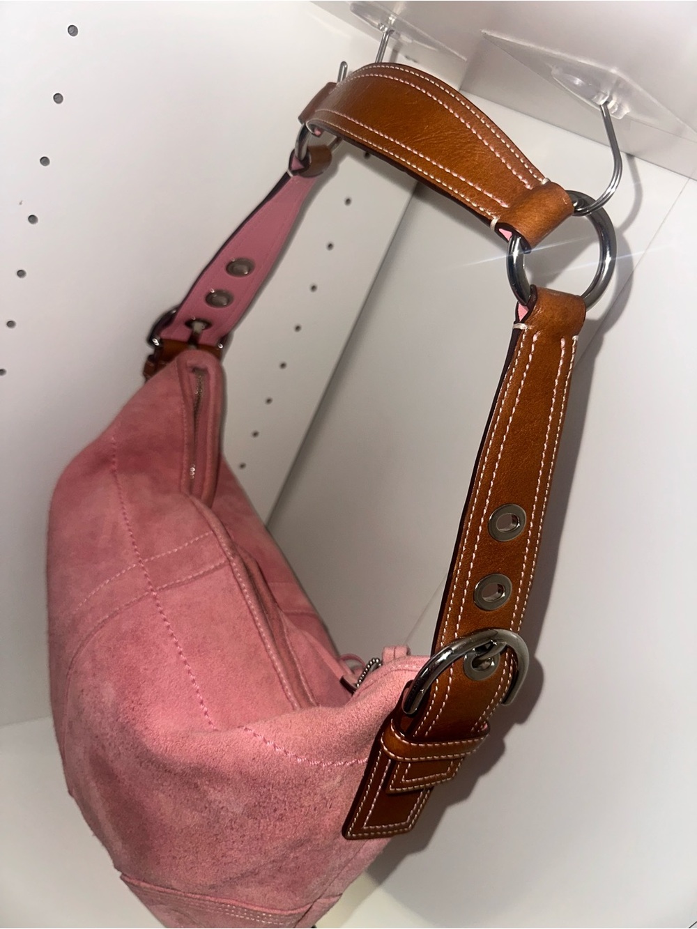 Vintage Coach SoHo Hobo suede shoulder bag - Picture 4 of 7